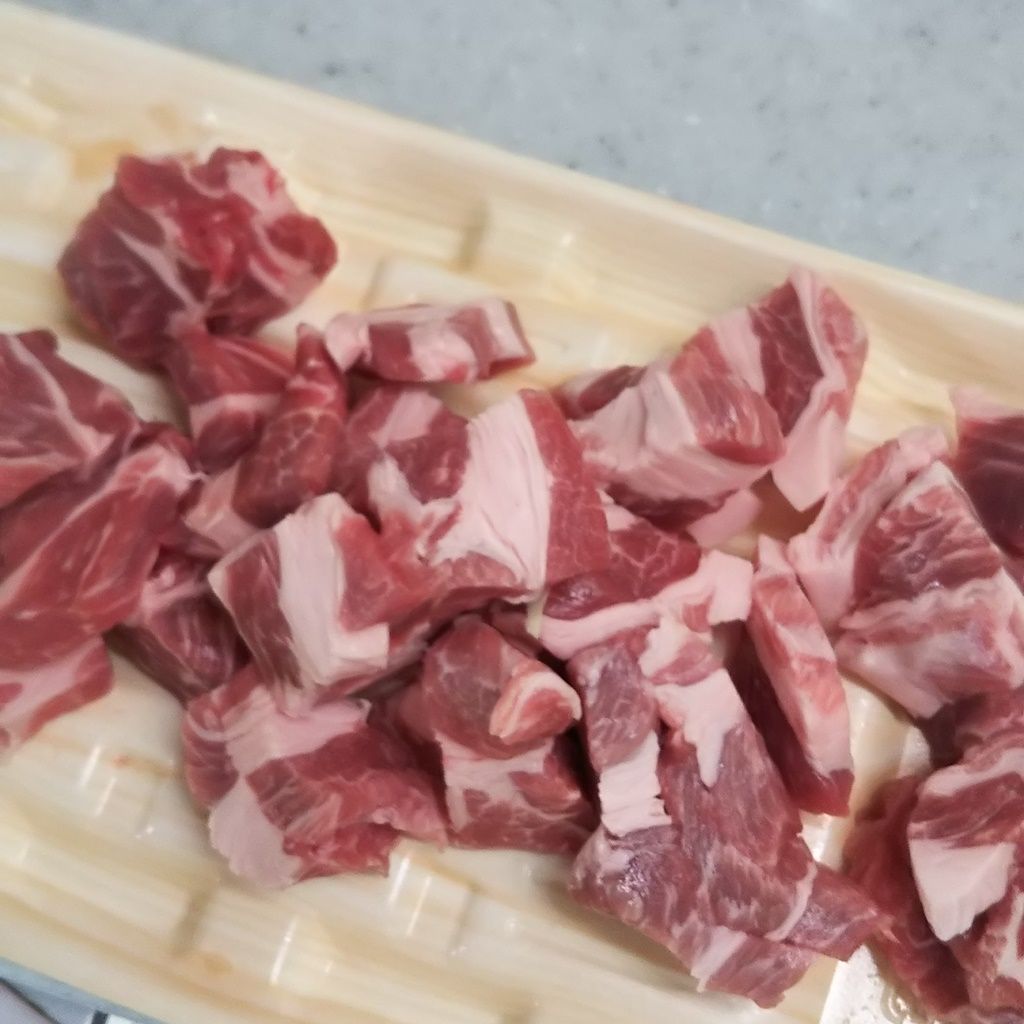 ホットプレートで☆サイコロガーリックトンテキ