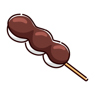 お皿に乗せたあんこ団子のイラストフリー素材 イラストミント