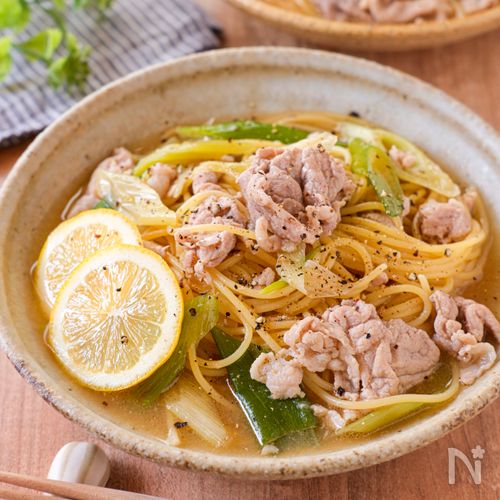 ブロッコリーと豚肉のパスタ