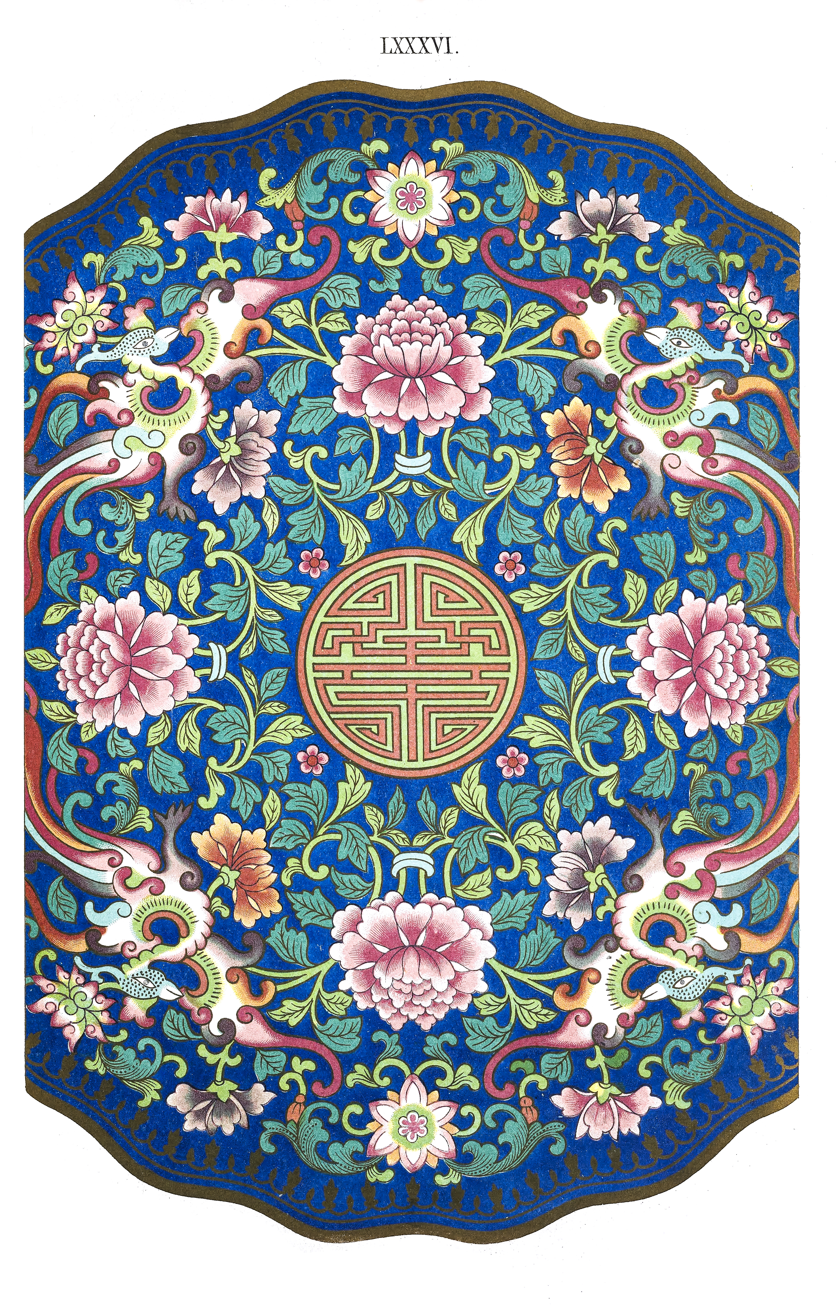 シンプルな中華フレーム：イラスト無料