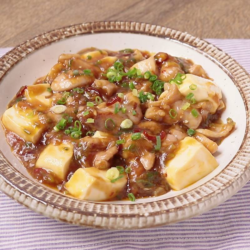 チルドシュウマイで♪きざみシュウマイの塩マーボー豆腐