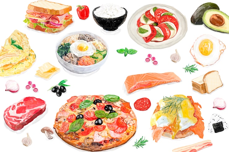 春の食べ物：イラスト無料