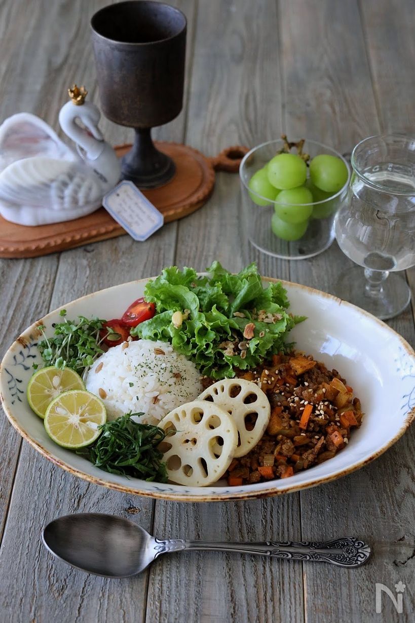 カフェご飯風カレー盛り付け方＊野菜添え by こつゆ514クックパッド簡単おいしいみんなのレシピが392万品