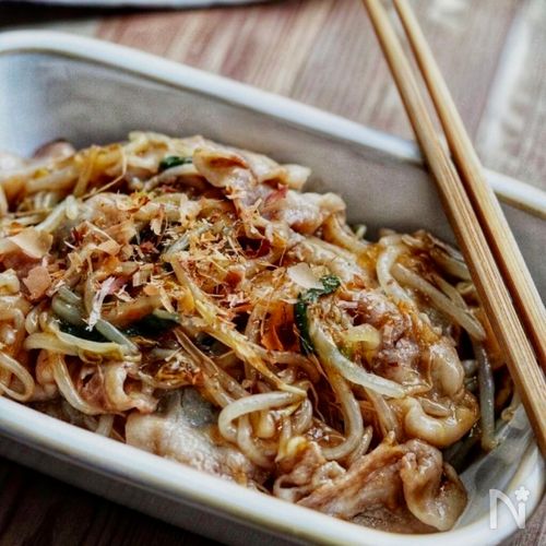 ニラともやしの塩焼きそば