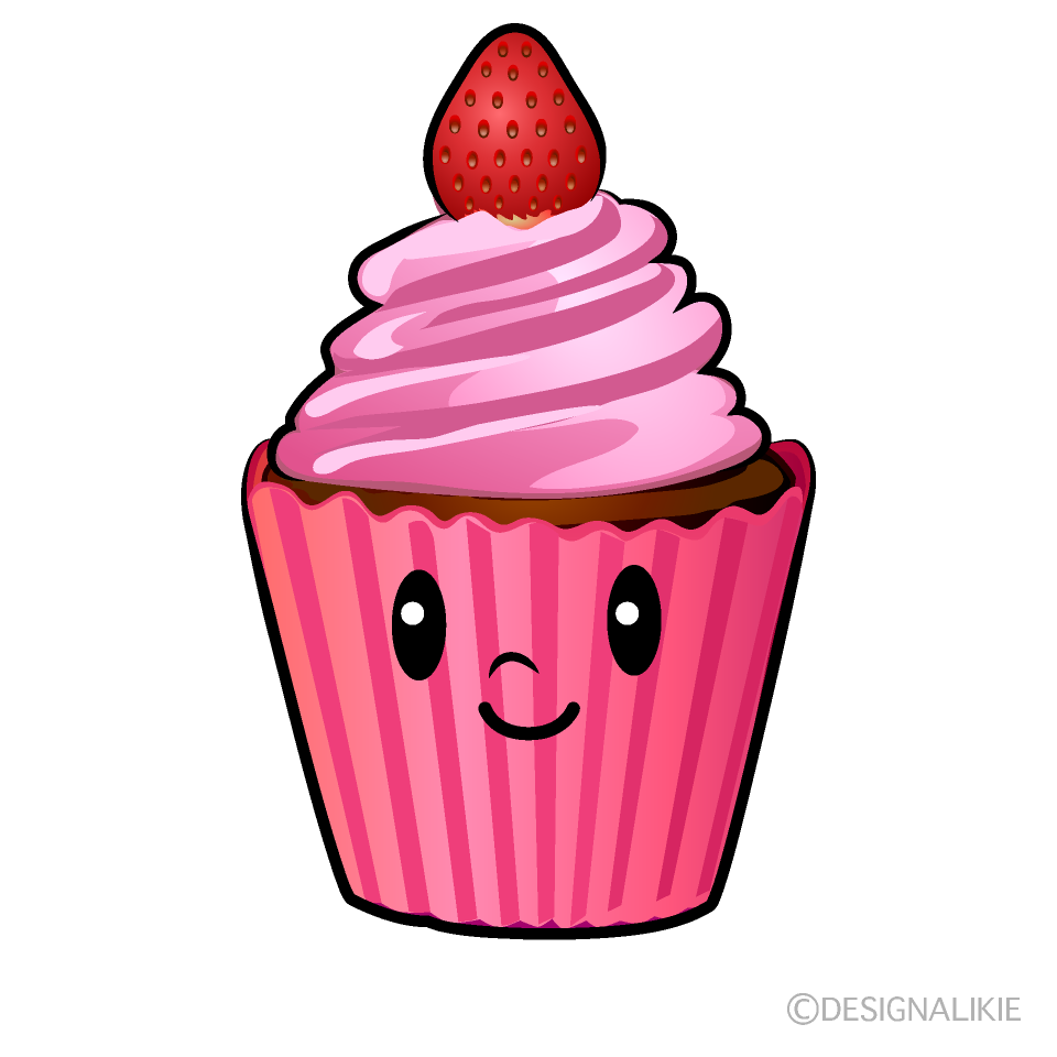 カラフルでかわいい4種類のカップケーキ。無料ベクターイラスト素材 － All Free Clipart +