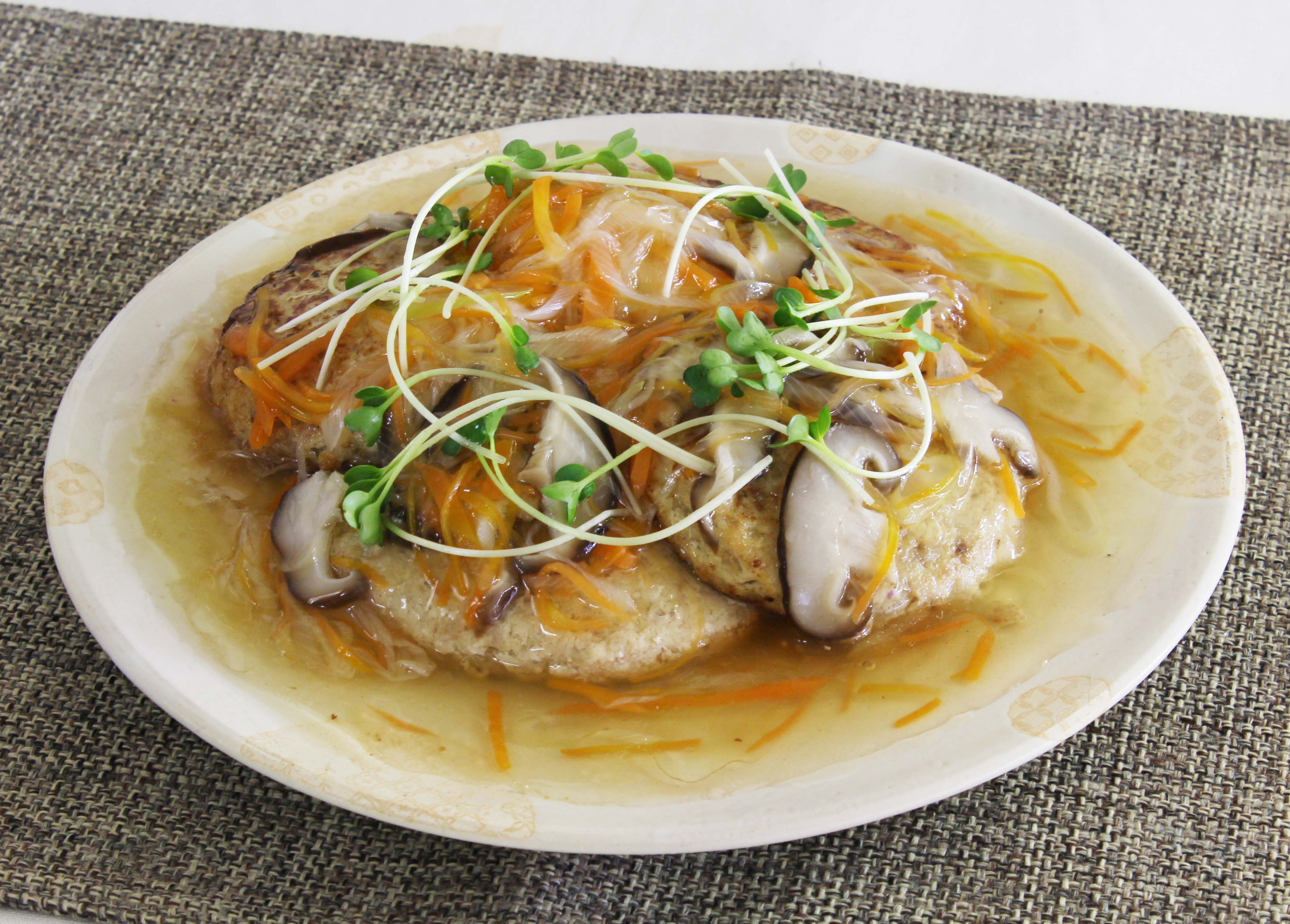 豆腐ハンバーグと野菜たっぷりあんかけ サラダカフェサラダのレシピがいっぱい