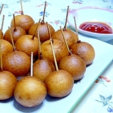 お弁当のすき間埋めにもおすすめ！くるくるチーズ魚肉ソーセージ