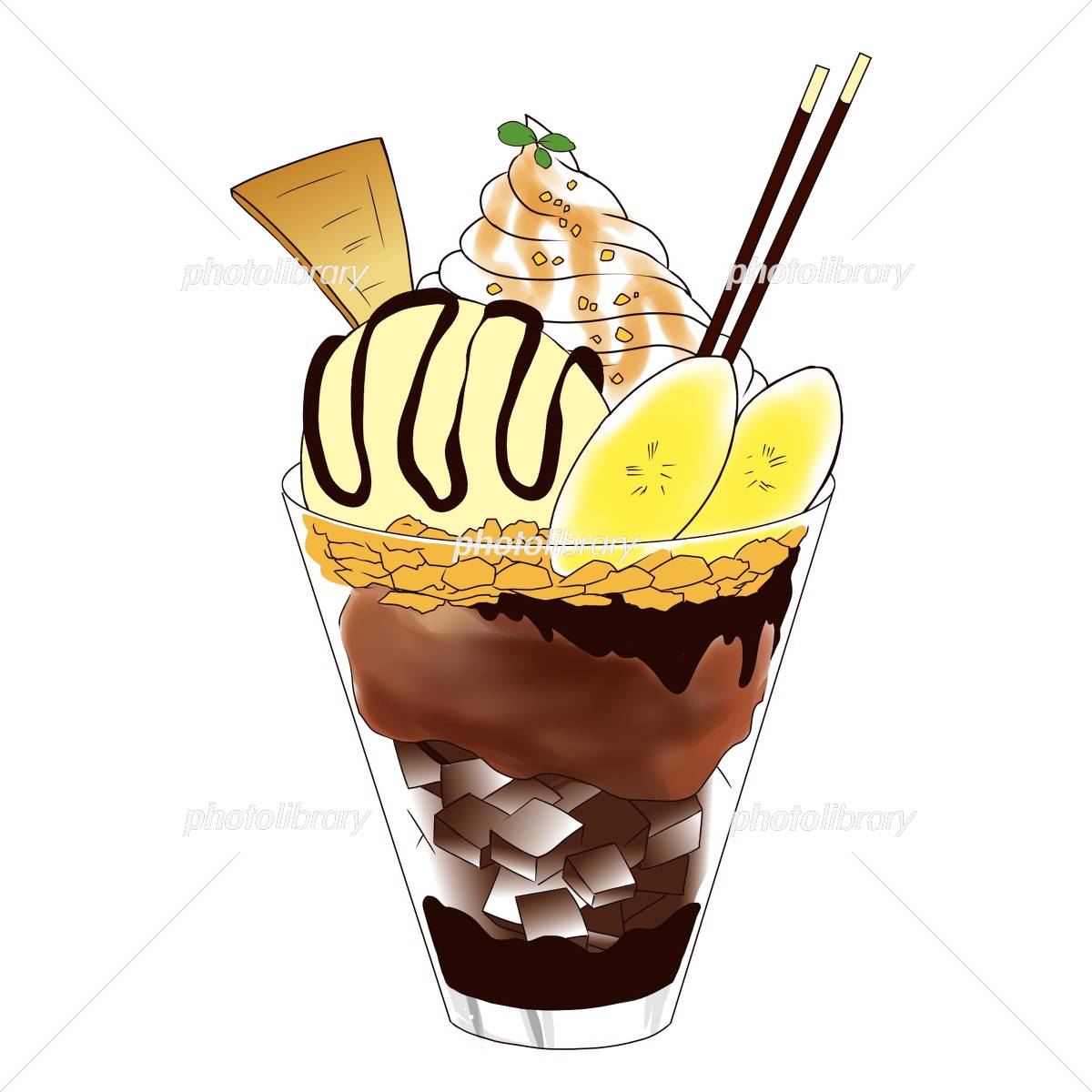 スイーツイラスト：パフェ - ランサーズ