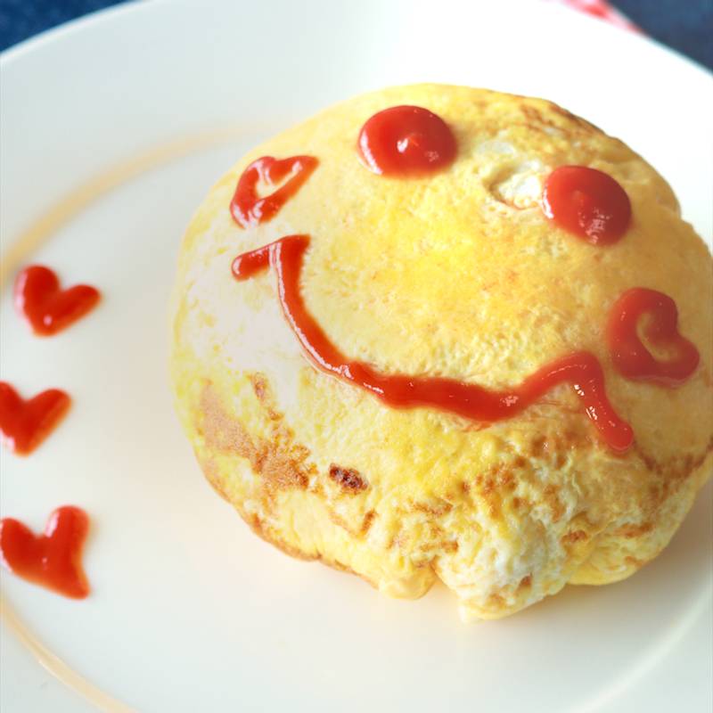 かわいい落書きオムライス