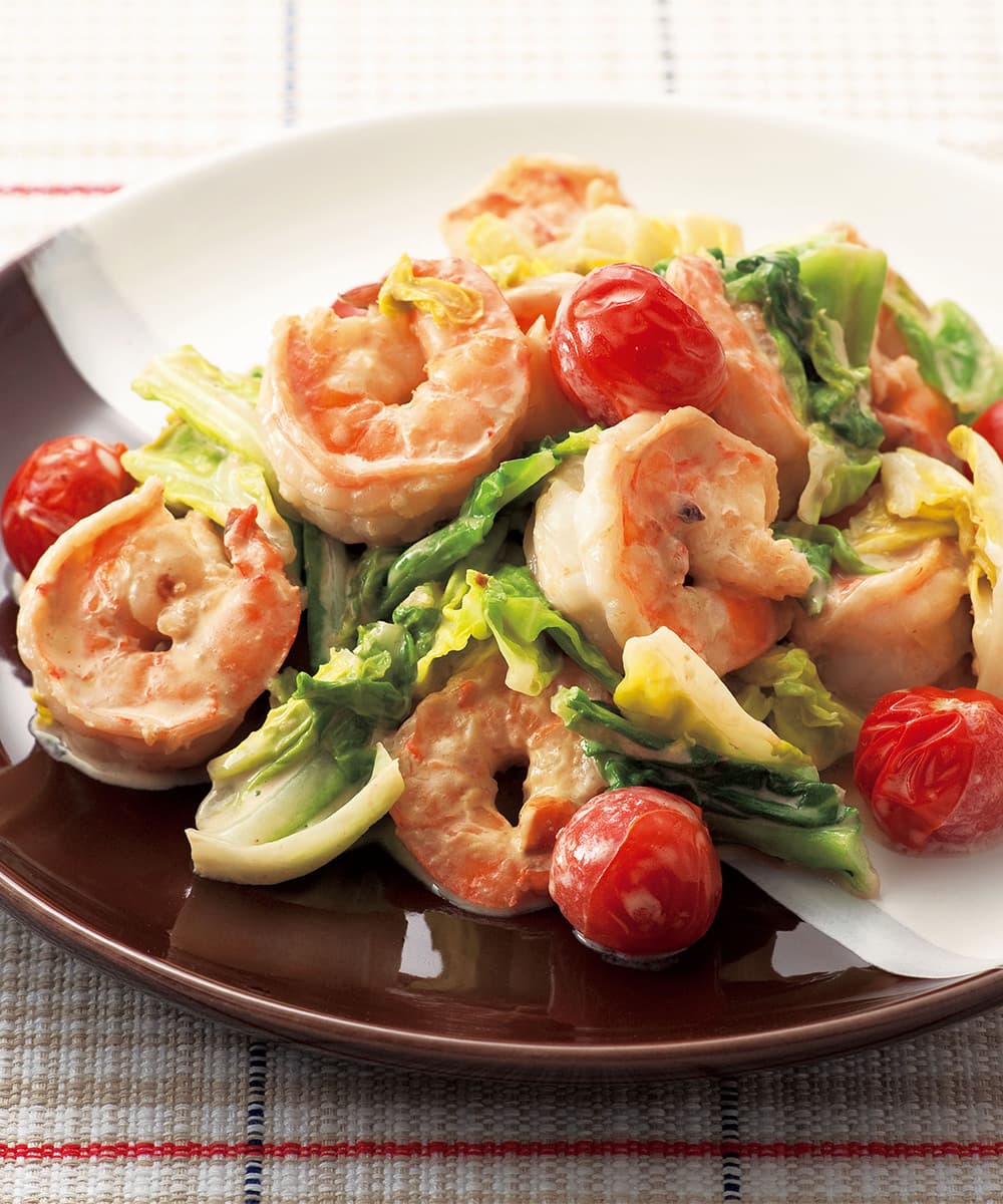 レンジで簡単！小松菜とゆで卵の和風おかかマヨサラダクラシル