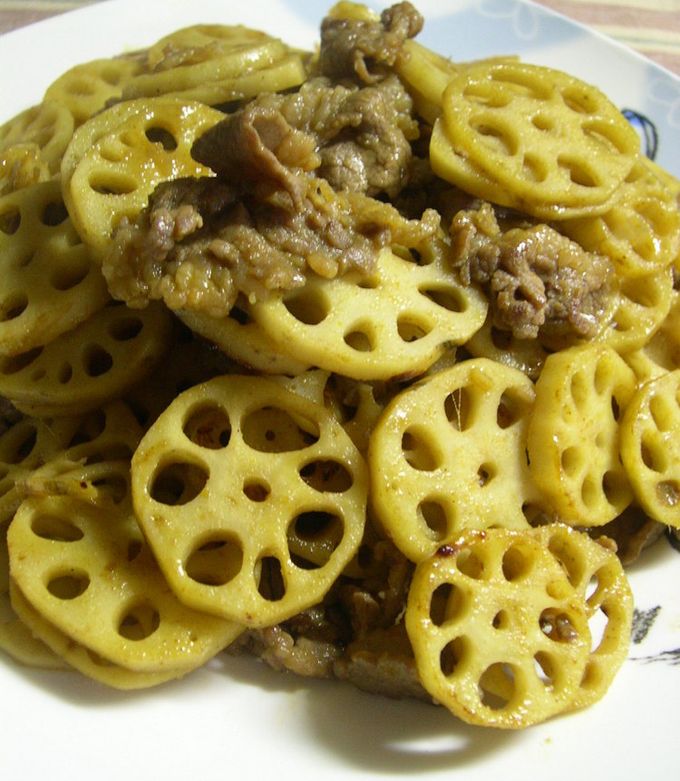 カレー風味の焼きレンコン