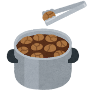 片手鍋イラストのフリー素材イラストイメージ