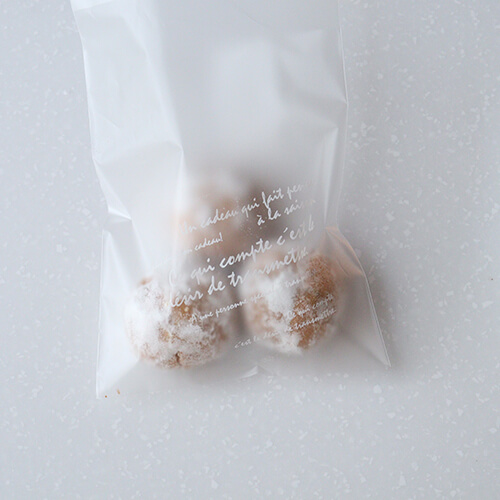 スノーボールクッキーのシンプルスタイルのラッピングラッピングcotta＊コッタ
