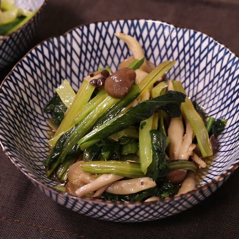 おいしすぎ。小松菜としめじの海苔ナムル 作り置き・簡単