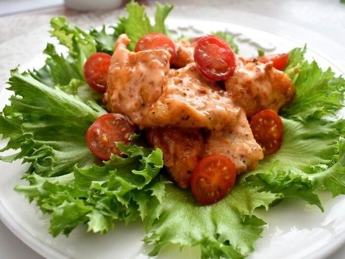 鶏胸肉のスイートチリサラダ♪