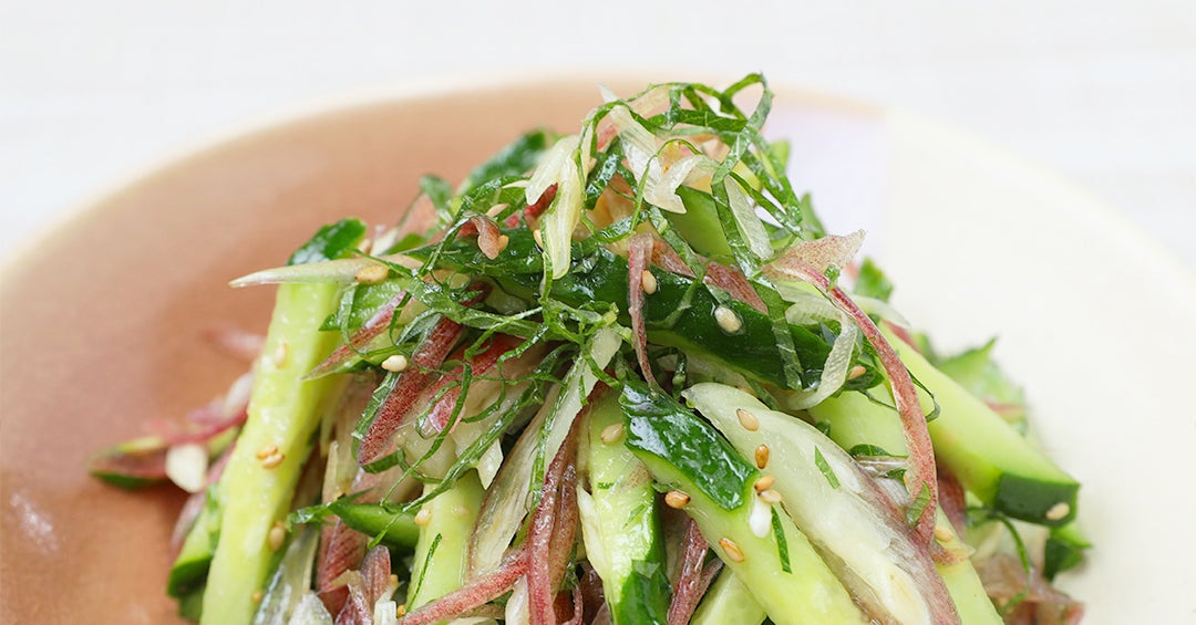 ごま油の香り☆きゅうりの梅白だし和え