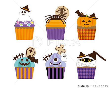 さまざまな装飾が施されたハロウィーンカップケーキイラスト素材透過、PNGフリー画像ダウンロード - Pngtree