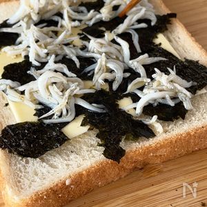 子供のおやつに*のりチーズトースト