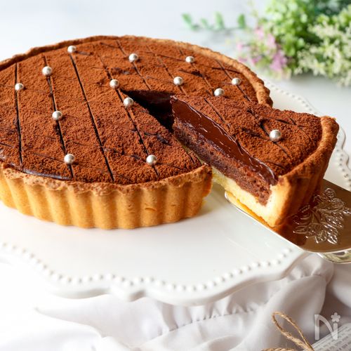 濃厚ビターな大人のチョコレートタルト