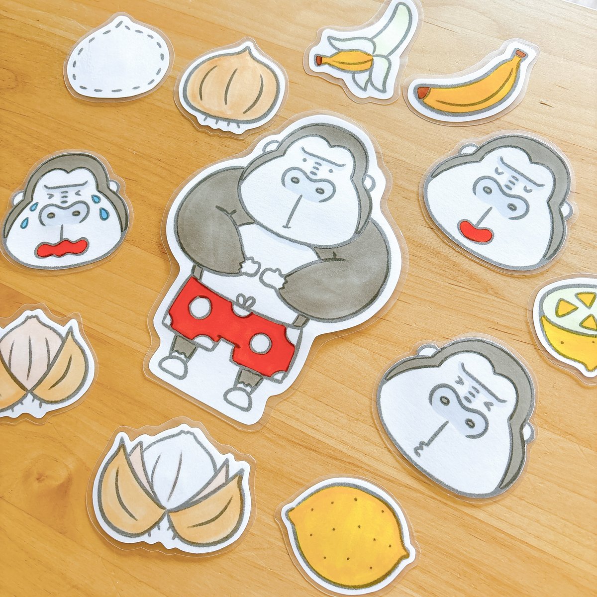 手袋シアター 食いしん坊のゴリラくん mini おもちゃ・人形 aoma 通販 16972586Creema クリーマ