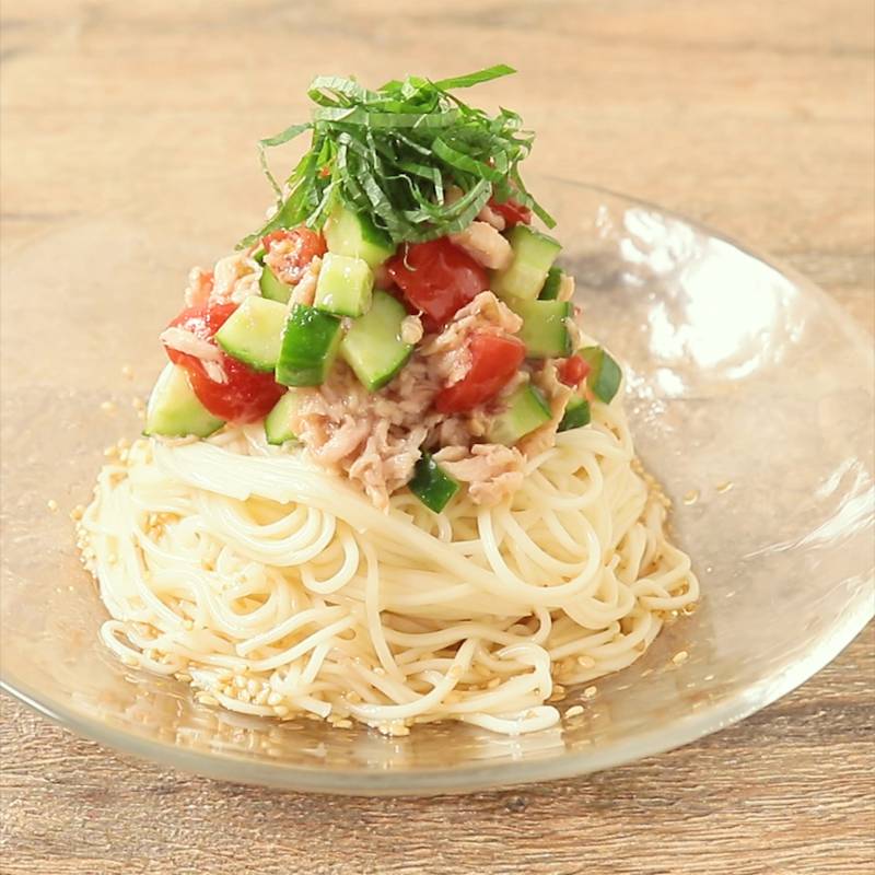 レシピ やみつきトマトだれのぶっかけそうめん - しにゃごはん blog