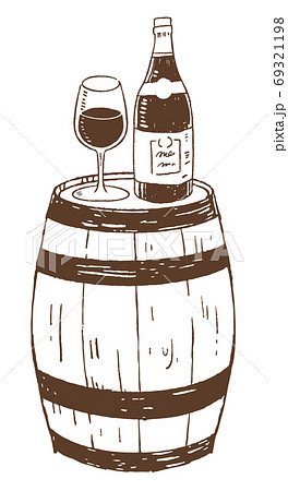 ワイングラス。手描きの背景イラストのイラスト素材・ベクター Image 43321536