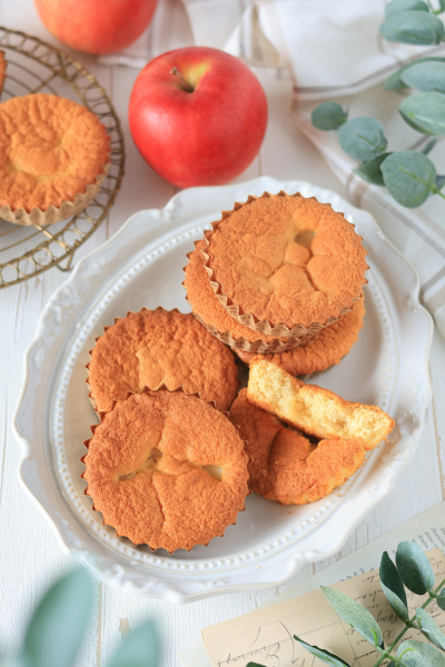 しっとり♪ 米粉のりんごマフィン 小麦粉・バターなし │taneブログ