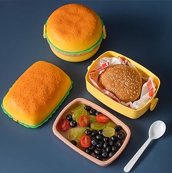 ハンバーガー型お弁当箱ランチBOX丸型・長方形型 : ここは店 - 通販 - Yahoo!ショッピング