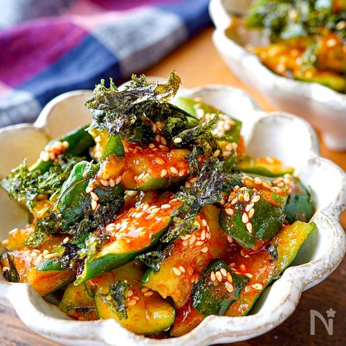 韓国風ピリ辛きゅうりのせ★冷うどん