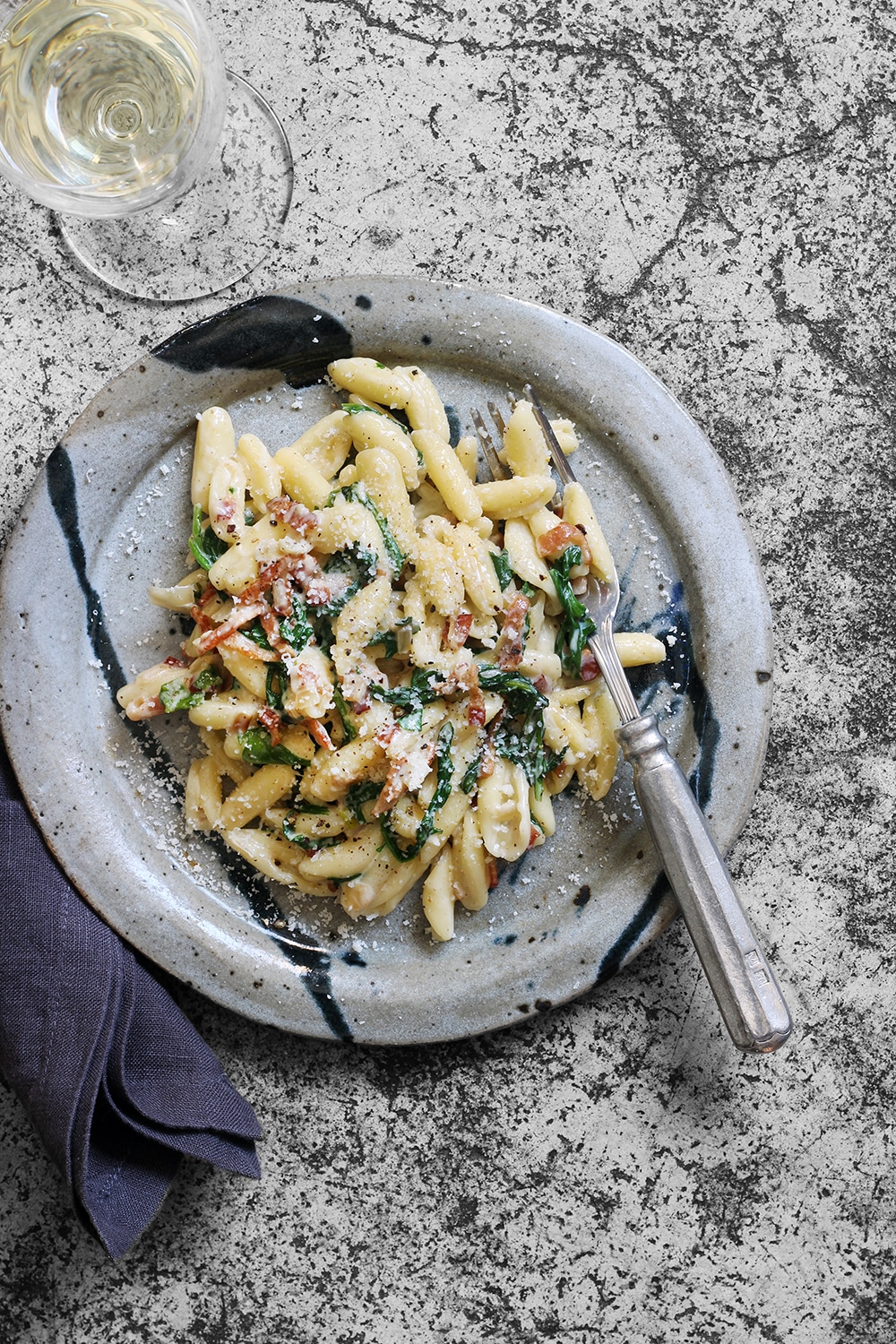 28品目不使用パスタ 米粉のショートパスタ・ほうれん草のカヴァテッリ