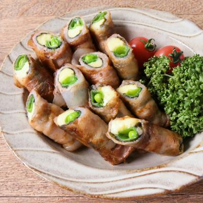 スナップえんどうと豚バラ肉のしょうゆマヨスパクラシル