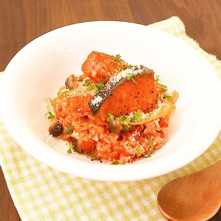 鮭とアスパラガスのリゾット - 顔が見える食品