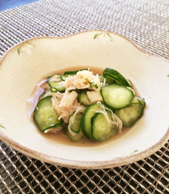 ♡酢の物♡長芋＆帆立