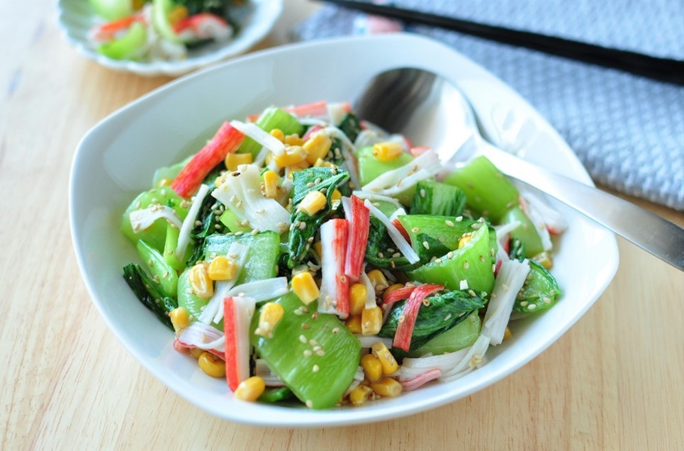 チンゲン菜とエリンギのレンジ蒸し