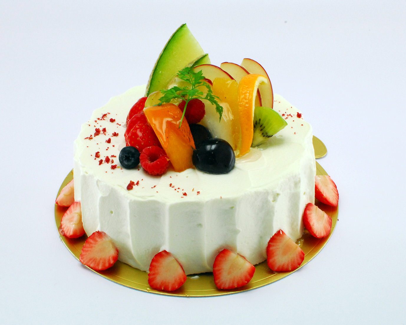 シフォンケーキのフルーツピクルス添えいずみピクルス