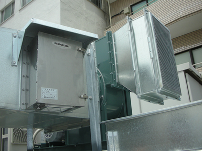 飲食店厨房排気の油煙・ニオイ対策リドエアートルネックス