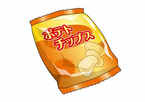 ポテトチップス アイコン白い背景に分離された Web デザインのポテトチップス ベクトル アイコンのリアルなイラストPremiumベクトル素材