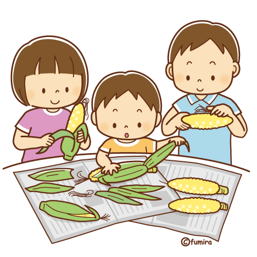 りす組 トウモロコシの皮むき・マラカスあそび社会福祉法人ひとまる会