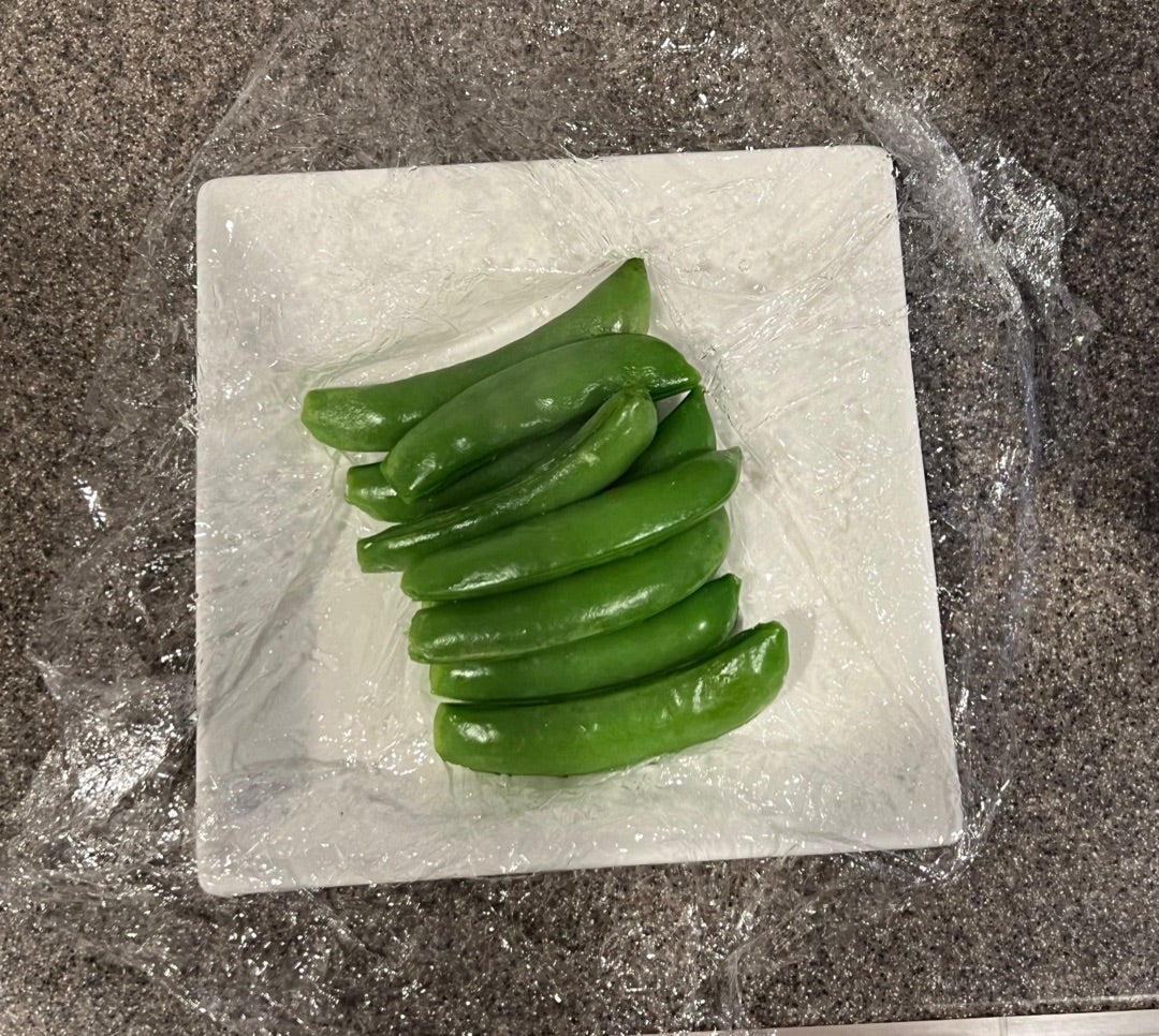 レンジで簡単作り置き！「スナップエンドウのごま和え」 - 朝時間.jp