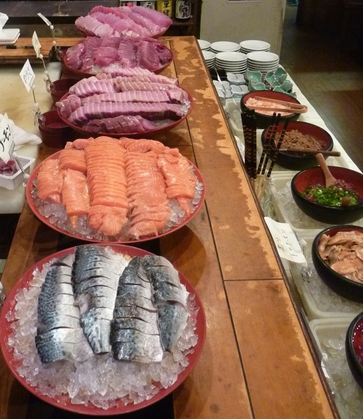 おさかな食べ放題 浅草橋 たいこ茶屋 お刺身を思う存分 - YouTube