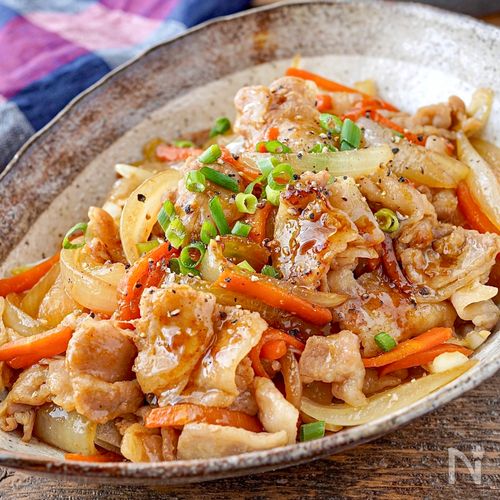 たっぷりピーマンと豚バラ肉の炒め物