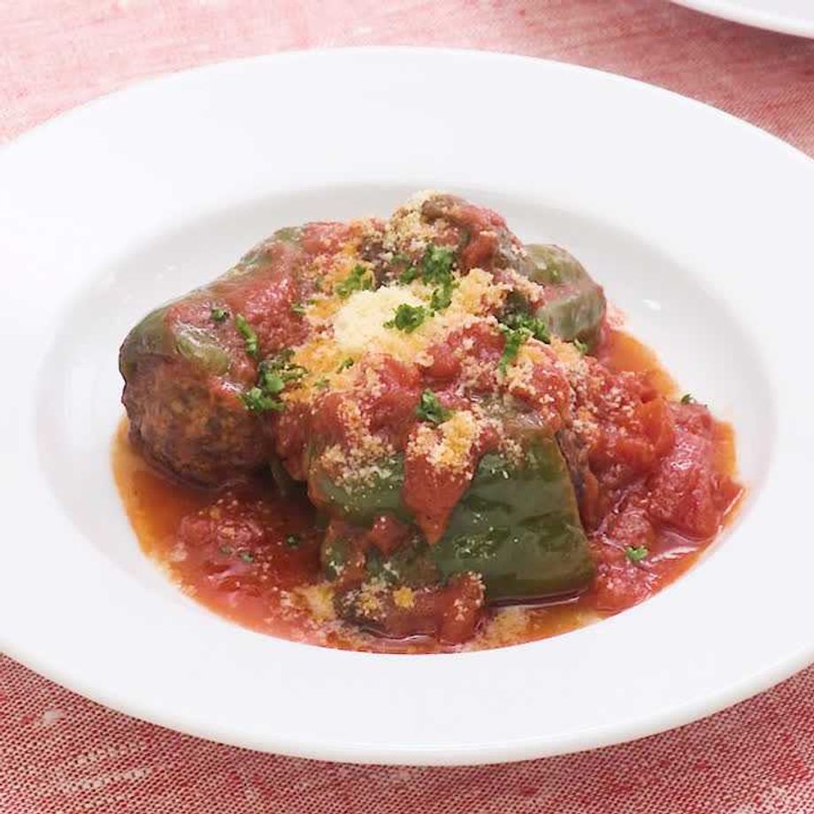 ピーマンの肉詰め 煮込み風
