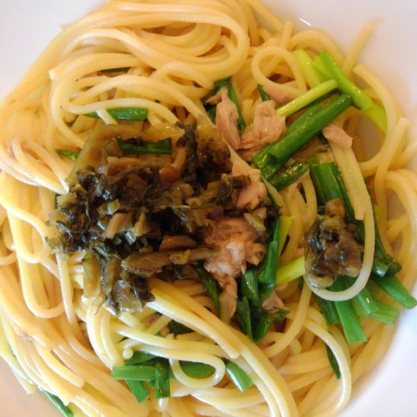 高菜の和風スパゲッティ