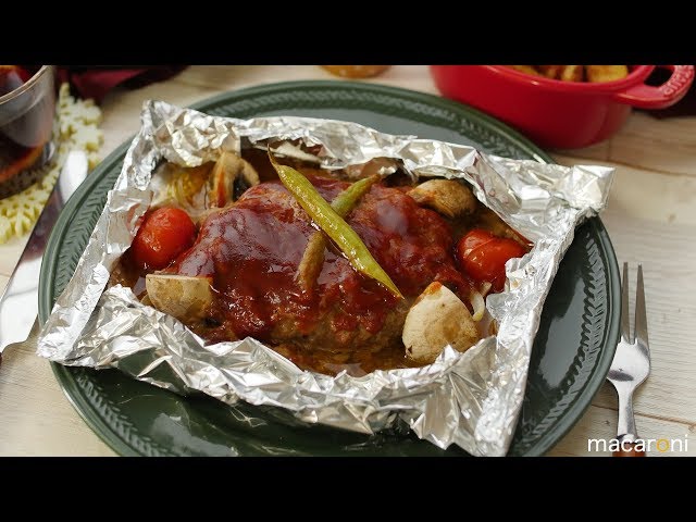 トースターで 包み焼きハンバーグ