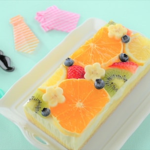 クリスマスのフルーツ2段ケーキ - レシピナビ