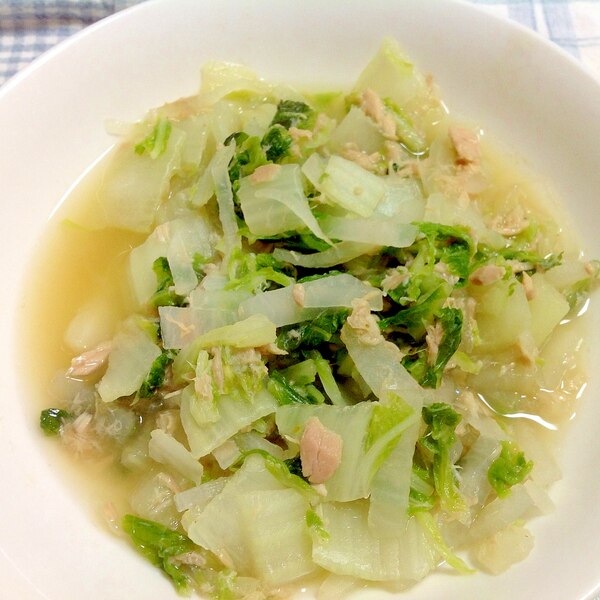 レンチン！ちぎり白菜とツナのトロトロ煮