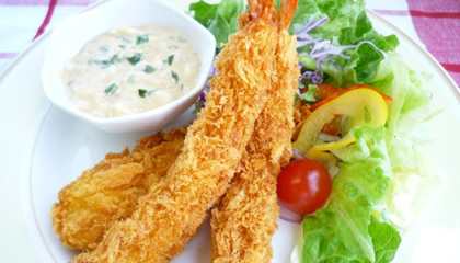 卵を使わない エビフライのタルタルソース風わくわくレシピ植物のチカラ 日清オイリオ