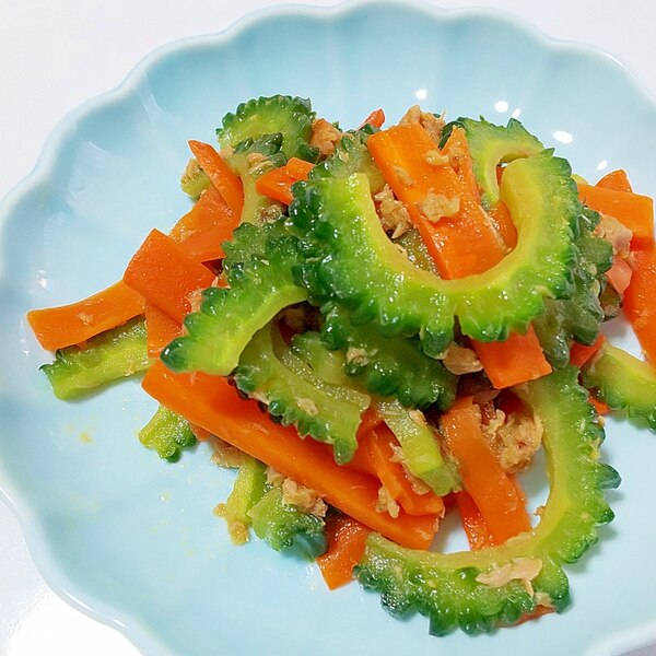 味付け簡単！ゴーヤとツナの麺つゆ炒め 副菜