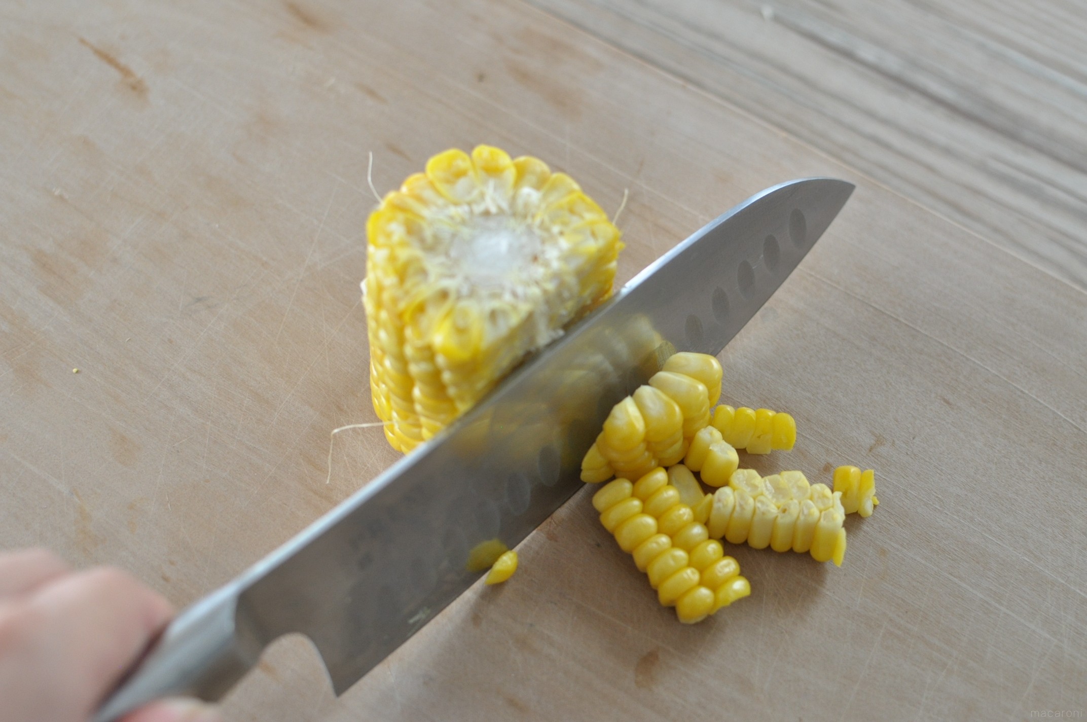 生とうもろこしのレンジゆで