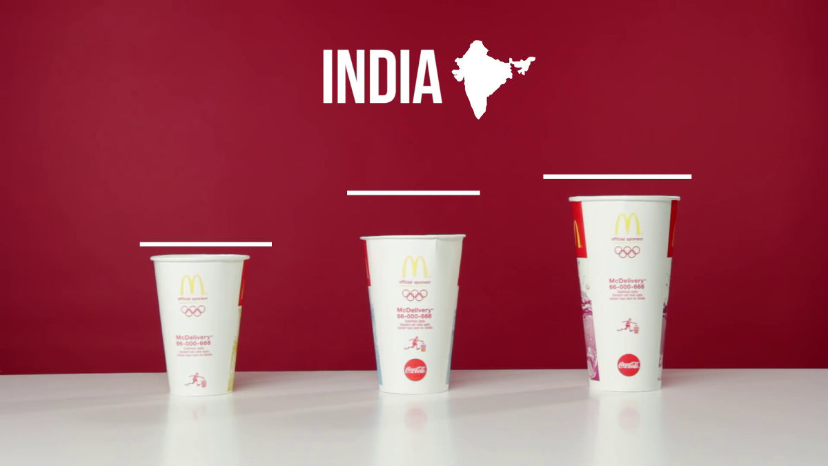 マクドナルドサイズ比較アメリカTikTok